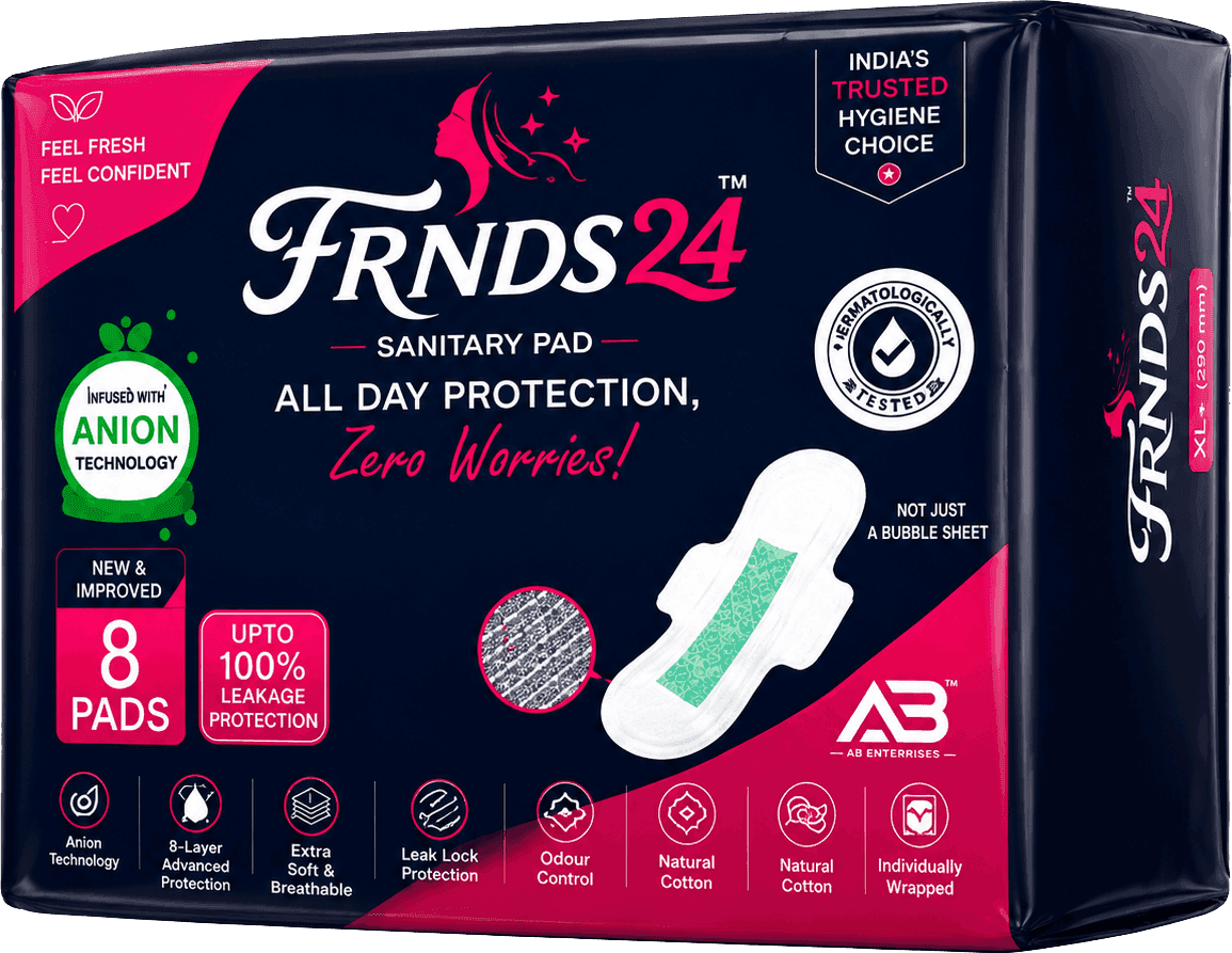 FRNDS24 sanitary pads — XL+ pack with anion technology